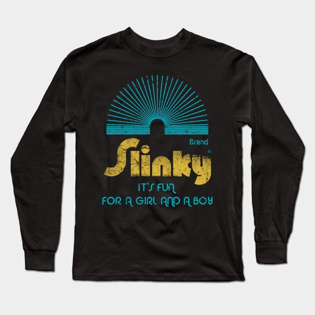 Slinky - Fun for a Girl and a Boy. Long Sleeve T-Shirt by trev4000